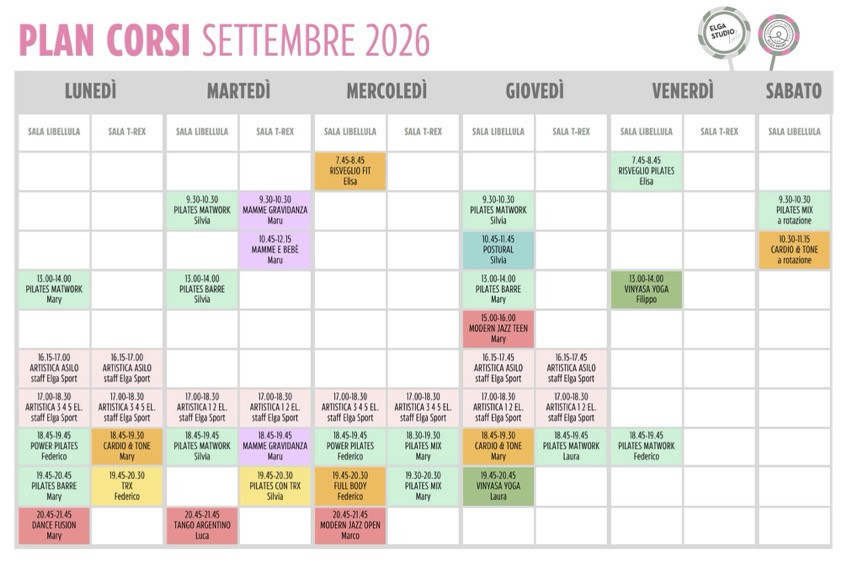 Ecco il nuovo planning di Elga Studio per la stagione 2026/2027